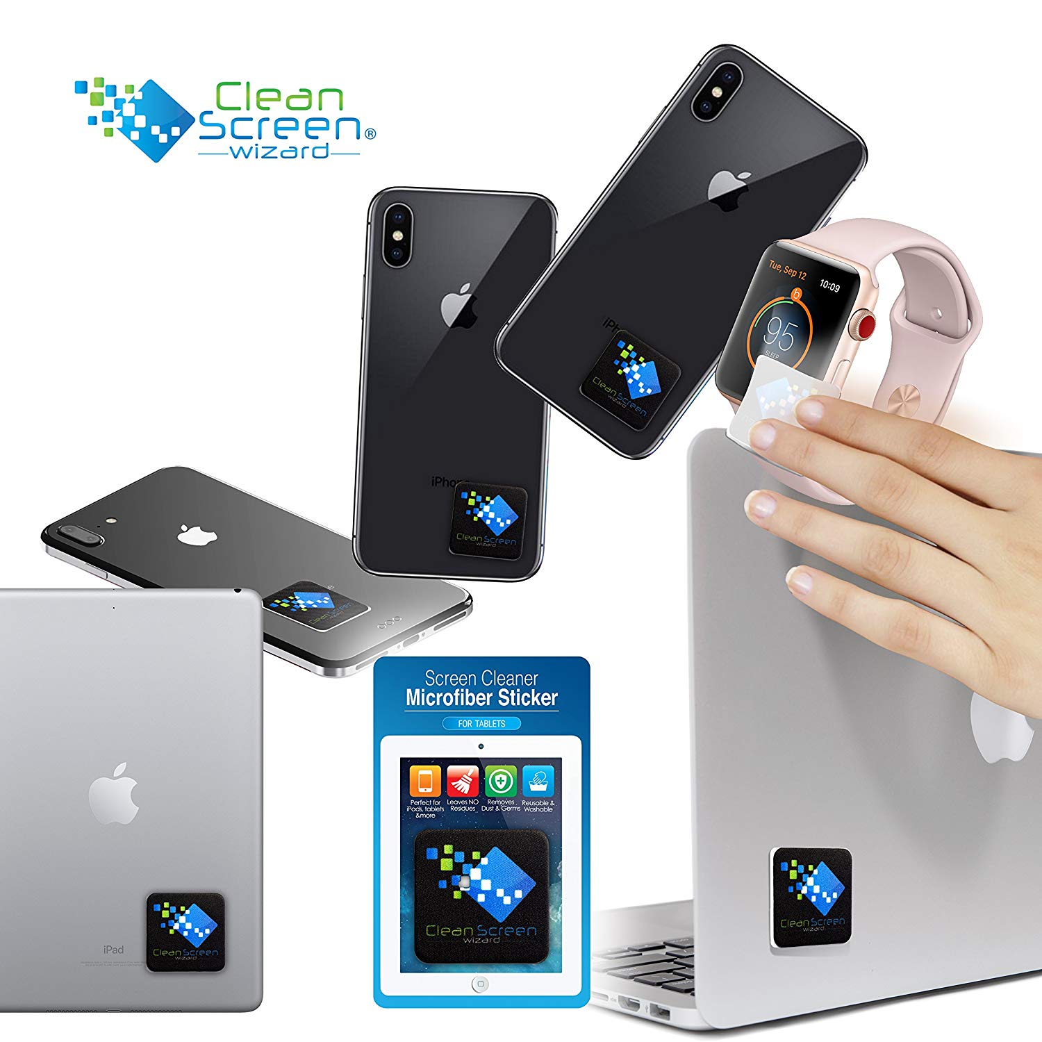 DigiClean Screen Cleaner Stickers - Promotional Product Giveaways for  Mobile Phones, Tablets, Laptops and more